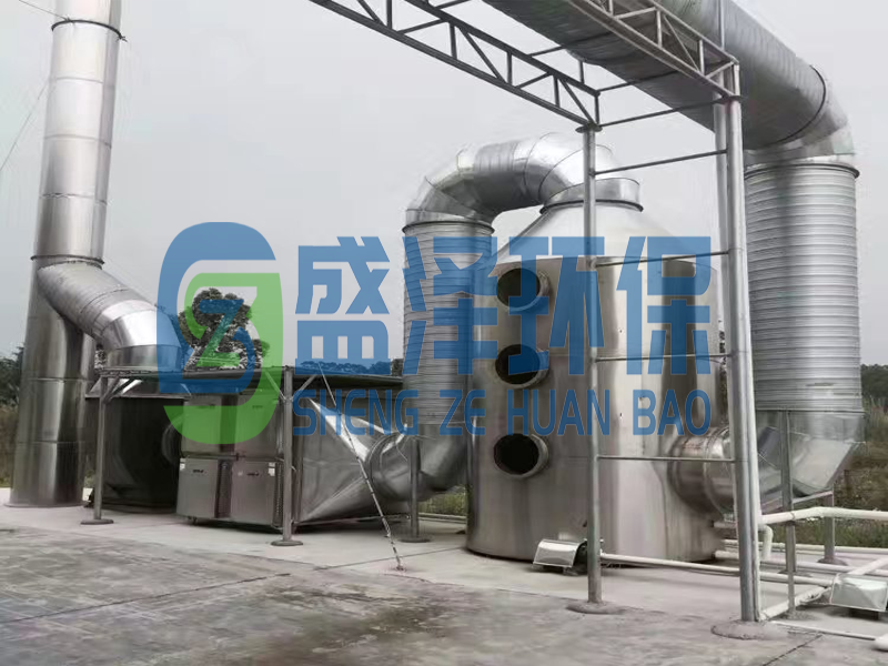 油脂加工廠臭味氣體噴淋處理簡介